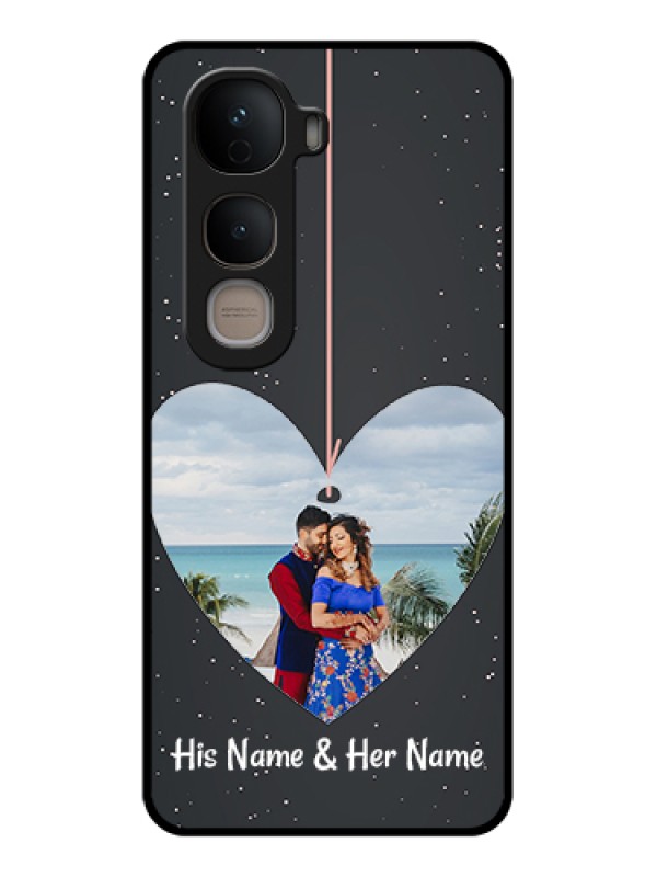 Custom Vivo Y400 5G Custom Glass Phone Case - Hanging Heart Design