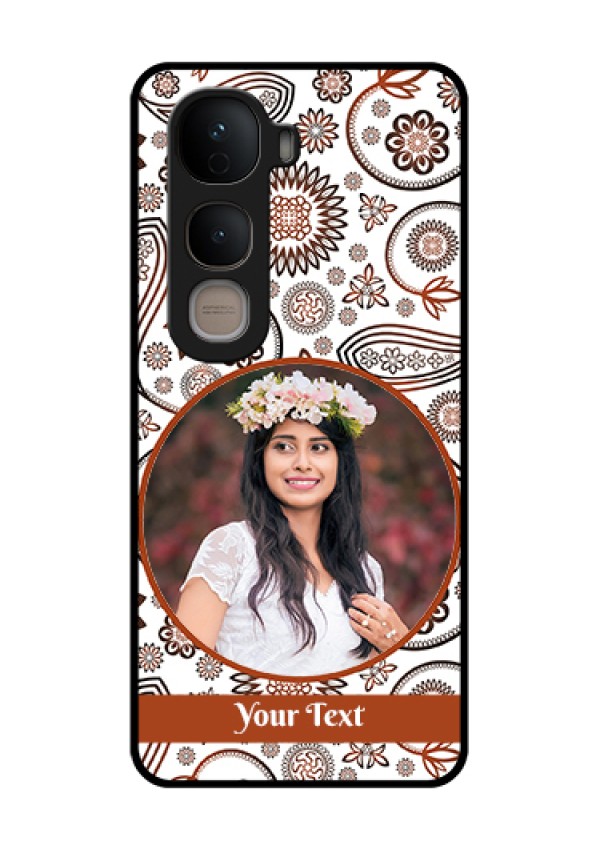 Vivo Y400 5G Custom Glass Phone Case - Abstract Flower Design