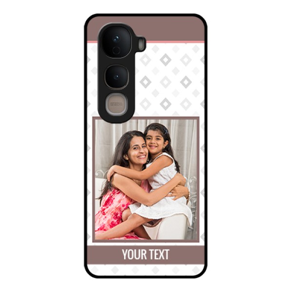Vivo Y400 5G Custom Glass Phone Case - Simple Diamond Design