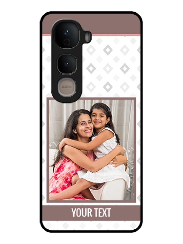 Custom Vivo Y400 5G Custom Glass Phone Case - Simple Diamond Design