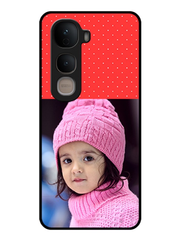 Custom Vivo Y400 5G Custom Glass Phone Case - Red Pattern Design