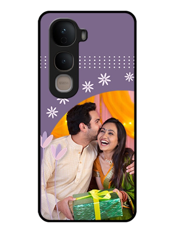 Custom Vivo Y400 5G Custom Glass Phone Case - Lavender Flowers Design