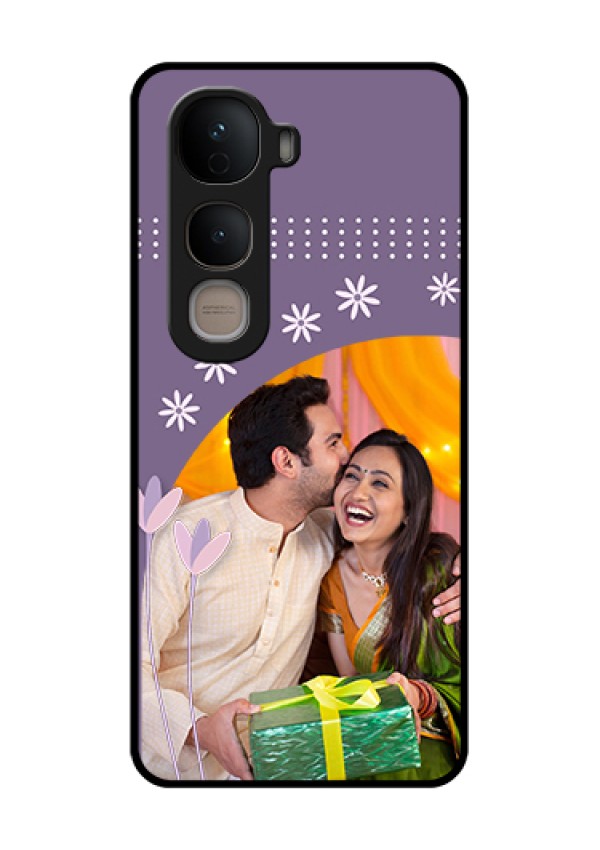 Vivo Y400 5G Custom Glass Phone Case - Lavender Flowers Design