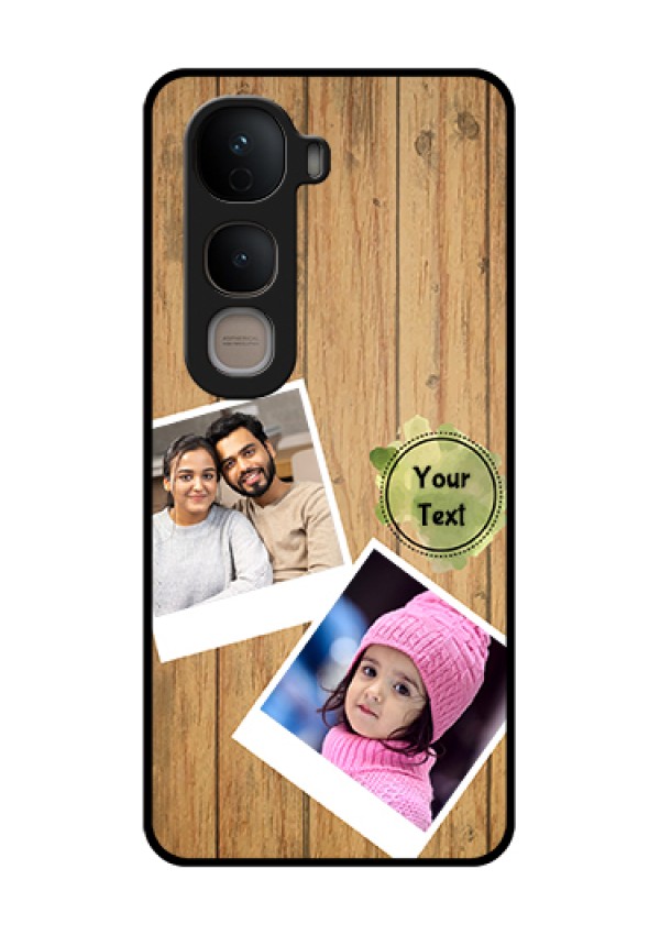 Vivo Y400 5G Custom Glass Phone Case - Wooden Texture Design