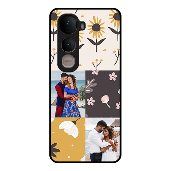 Vivo Y400 5G Custom Glass Phone Case - 3 Images With Floral Design Vivo Y400 5G Custom Glass Phone Case - 3 Images With Floral Design