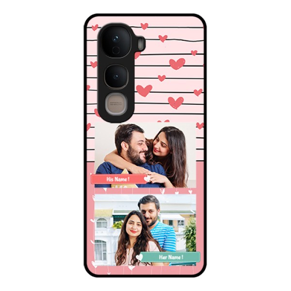 Vivo Y400 5G Custom Glass Phone Case - Photo With Heart Design