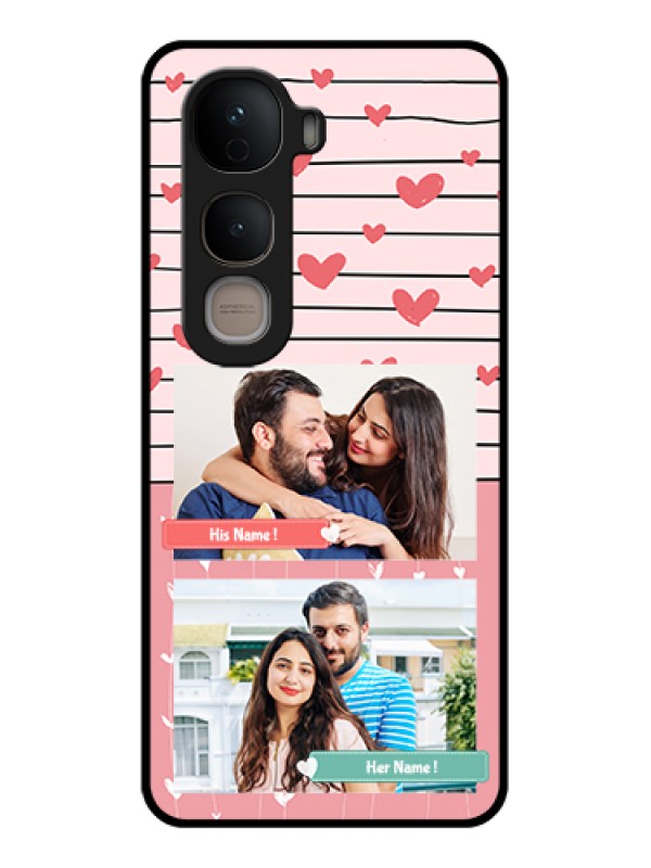 Custom Vivo Y400 5G Custom Glass Phone Case - Photo With Heart Design