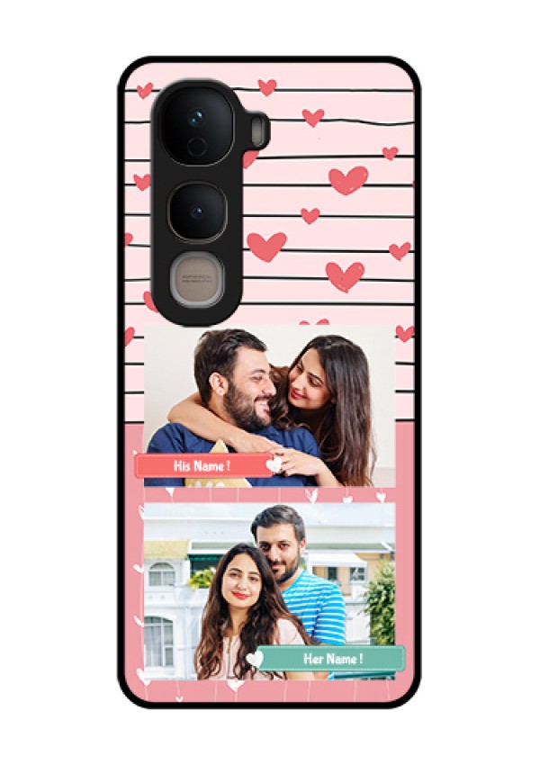 Vivo Y400 5G Custom Glass Phone Case - Photo With Heart Design