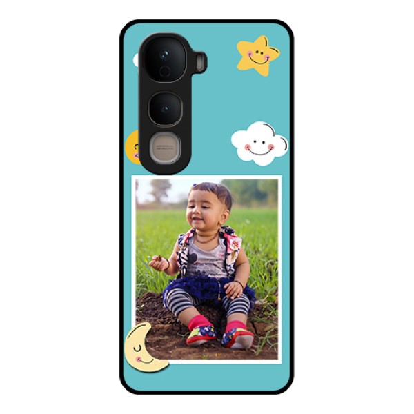 Vivo Y400 5G Custom Glass Phone Case - Smiley Kids Stars Design Vivo Y400 5G Custom Glass Phone Case - Smiley Kids Stars Design