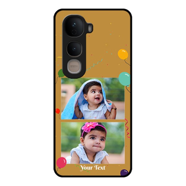 Vivo Y400 5G Custom Glass Phone Case - Image Holder With Birthday Celebrations Design
