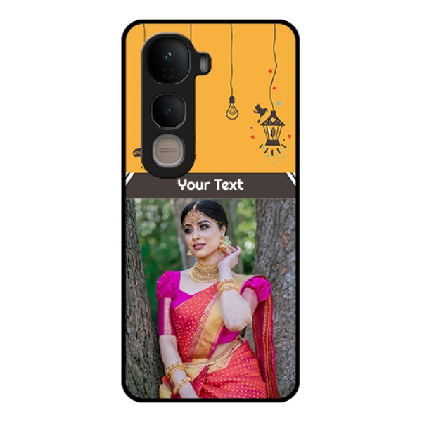 Vivo Y400 5G Custom Glass Phone Case - With Family Picture And Icons Vivo Y400 5G Custom Glass Phone Case - With Family Picture And Icons