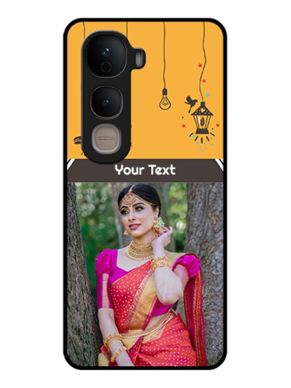 Custom Vivo Y400 5G Custom Glass Phone Case - With Family Picture And Icons