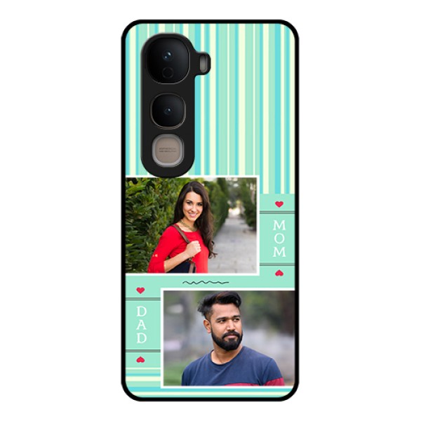 Vivo Y400 5G Custom Glass Phone Case - Mom & Dad Pic Design