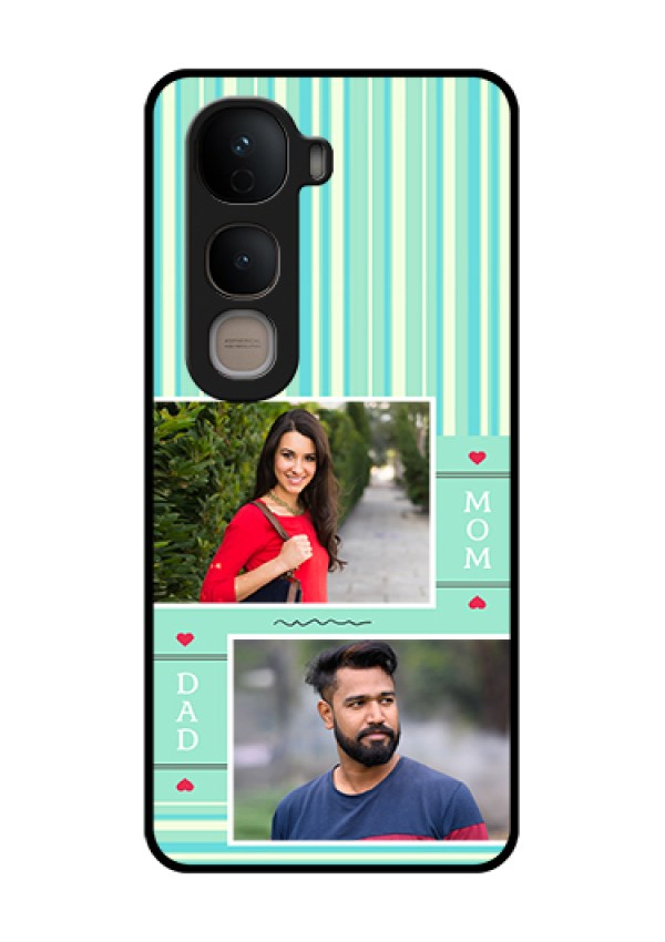 Vivo Y400 5G Custom Glass Phone Case - Mom & Dad Pic Design