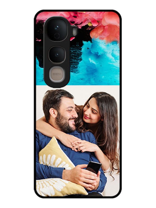 Custom Vivo Y400 5G Custom Glass Phone Case - Quote With Acrylic Painting Design