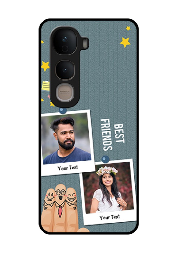 Vivo Y400 5G Custom Glass Phone Case - Sticky Frames And Friendship Design