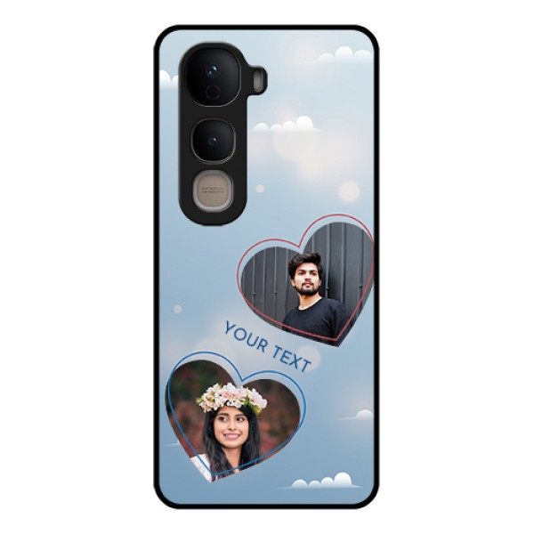 Vivo Y400 5G Custom Glass Phone Case - Blue Color Couple Design