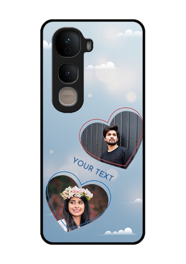 Vivo Y400 5G Custom Glass Phone Case - Blue Color Couple Design