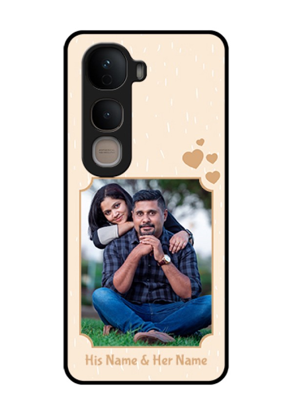 Vivo Y400 5G Custom Glass Phone Case - With Confetti Love Design