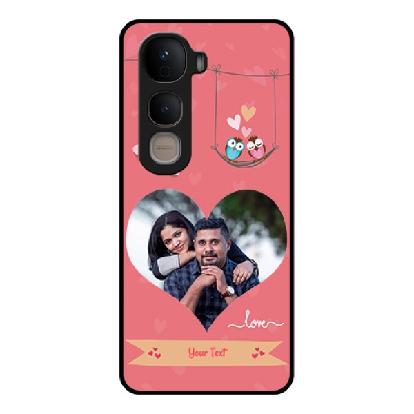 Vivo Y400 5G Custom Glass Phone Case - Peach Color Love Design Vivo Y400 5G Custom Glass Phone Case - Peach Color Love Design