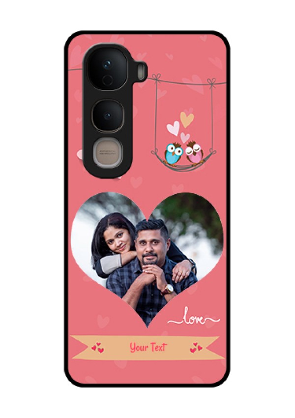 Vivo Y400 5G Custom Glass Phone Case - Peach Color Love Design