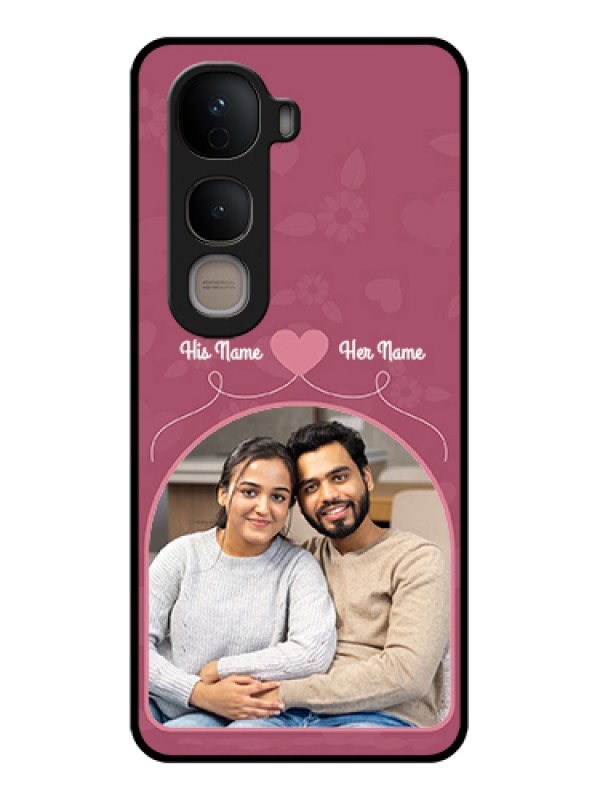 Custom Vivo Y400 5G Custom Glass Phone Case - Love Floral Design