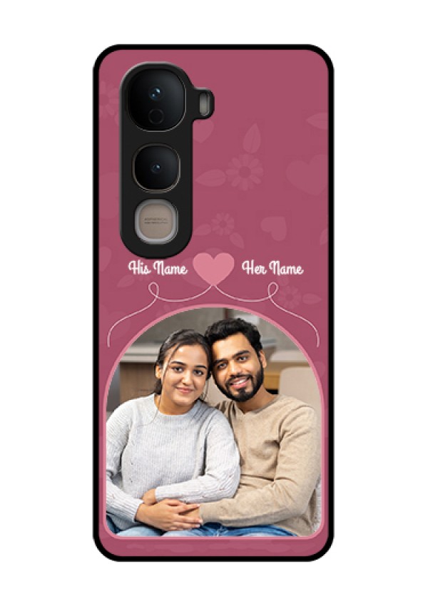 Vivo Y400 5G Custom Glass Phone Case - Love Floral Design