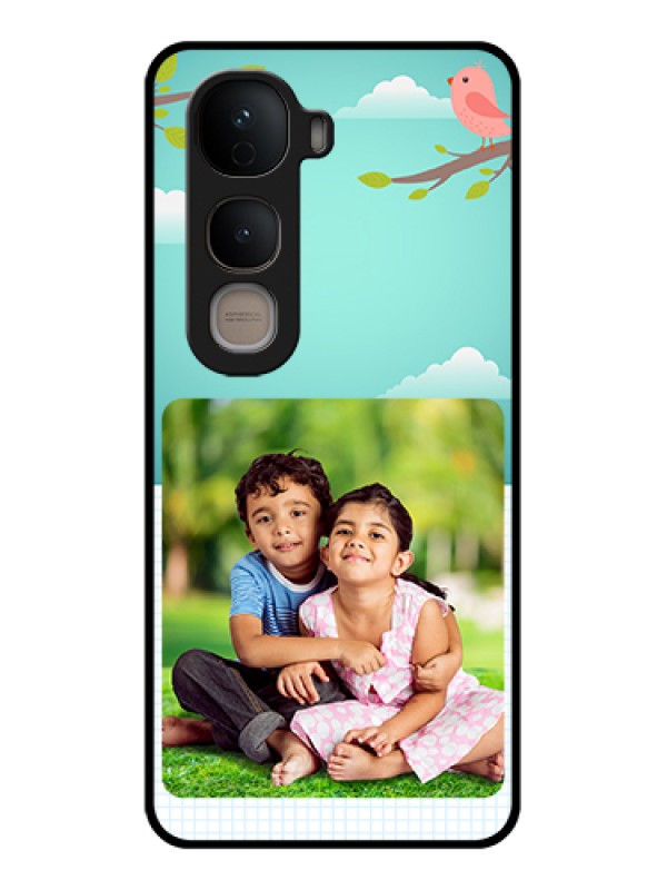 Custom Vivo Y400 5G Custom Glass Phone Case - Doodle Love Design