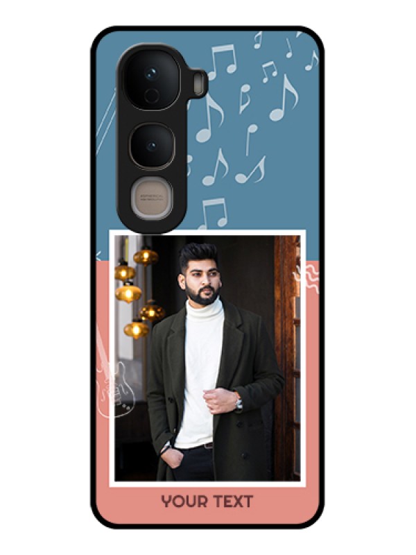 Custom Vivo Y400 5G Custom Glass Phone Case - With Color Musical Note Design