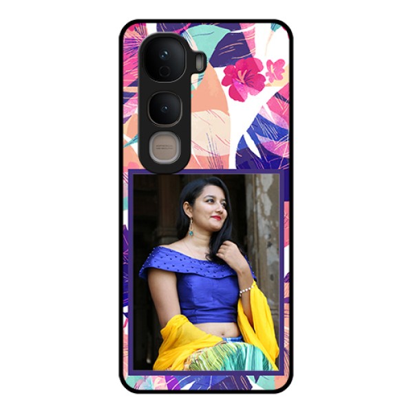 Vivo Y400 5G Custom Glass Phone Case - Abstract Floral Design
