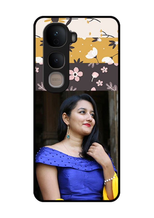 Vivo Y400 5G Custom Glass Phone Case - Stylish Floral Design