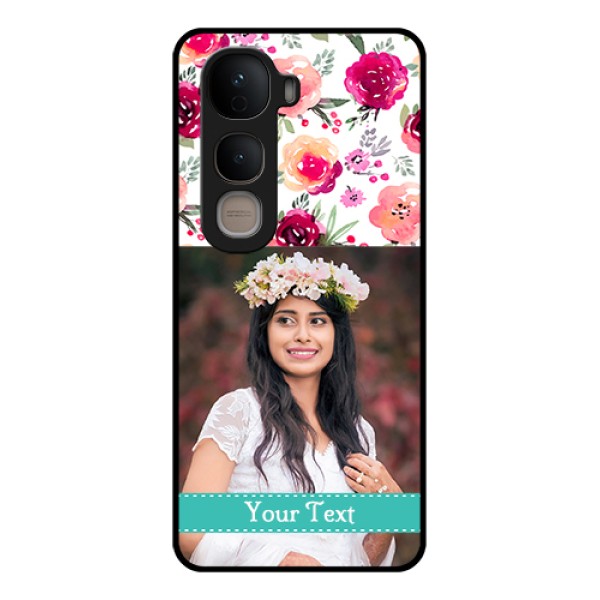 Vivo Y400 5G Custom Glass Phone Case - Water Colors Floral Design