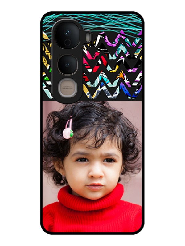 Custom Vivo Y400 5G Custom Glass Phone Case - Neon Abstract Design