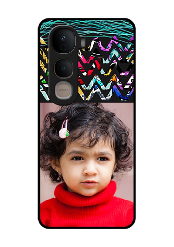 Vivo Y400 5G Custom Glass Phone Case - Neon Abstract Design