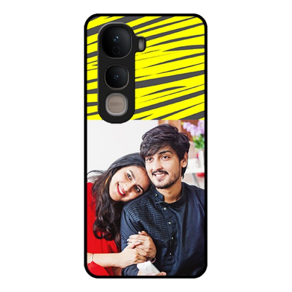 Vivo Y400 5G Custom Glass Phone Case - Yellow Abstract Design