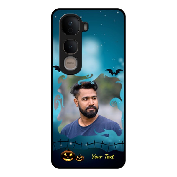 Vivo Y400 5G Custom Glass Phone Case - Halloween Frame Design