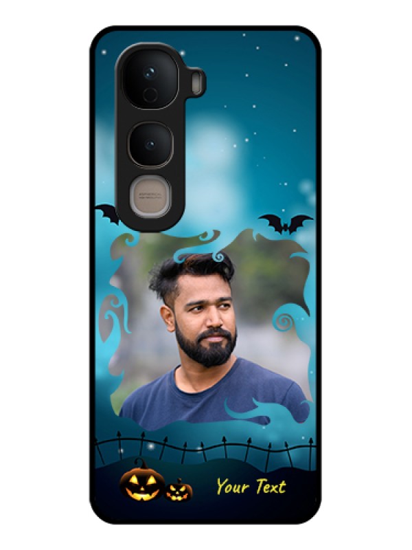 Custom Vivo Y400 5G Custom Glass Phone Case - Halloween Frame Design