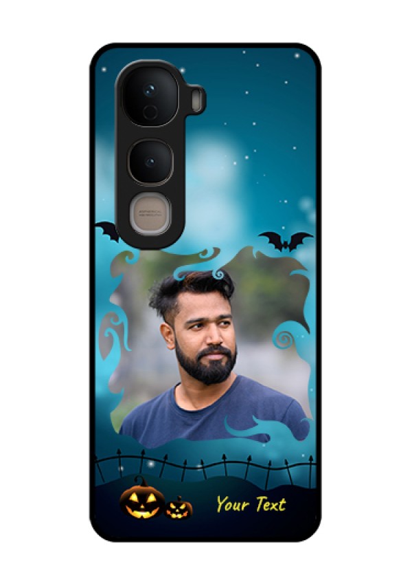 Vivo Y400 5G Custom Glass Phone Case - Halloween Frame Design