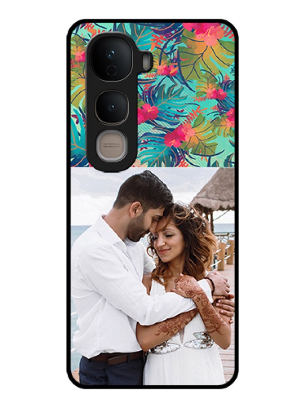 Custom Vivo Y400 5G Custom Glass Phone Case - Watercolor Floral Design