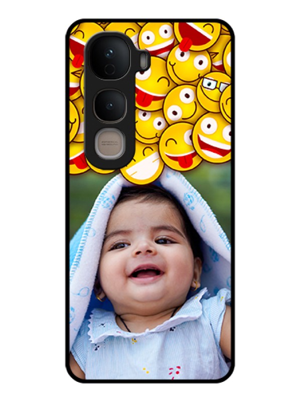 Custom Vivo Y400 5G Custom Glass Phone Case - With Smiley Emoji Design