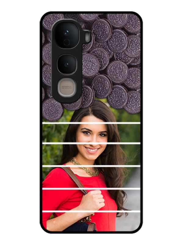 Custom Vivo Y400 5G Custom Glass Phone Case - With Oreo Biscuit Design