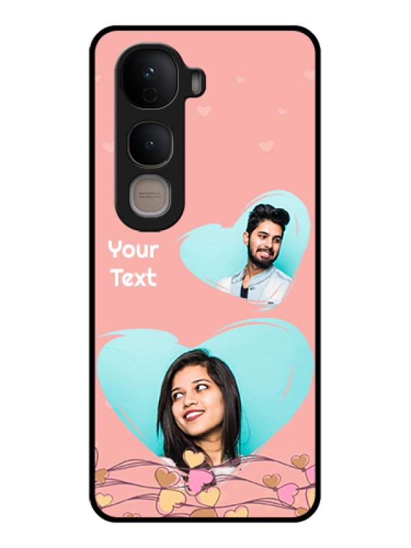 Custom Vivo Y400 5G Custom Glass Phone Case - Love Doodle Design