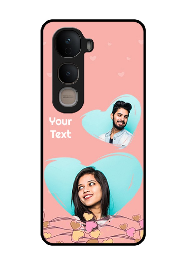Vivo Y400 5G Custom Glass Phone Case - Love Doodle Design