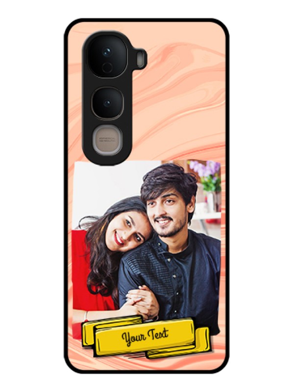 Custom Vivo Y400 5G Custom Glass Phone Case - Marble Texture Design