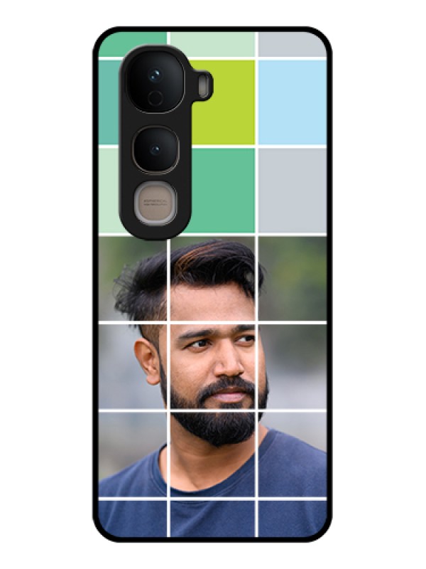 Custom Vivo Y400 5G Custom Glass Phone Case - With White Box Pattern