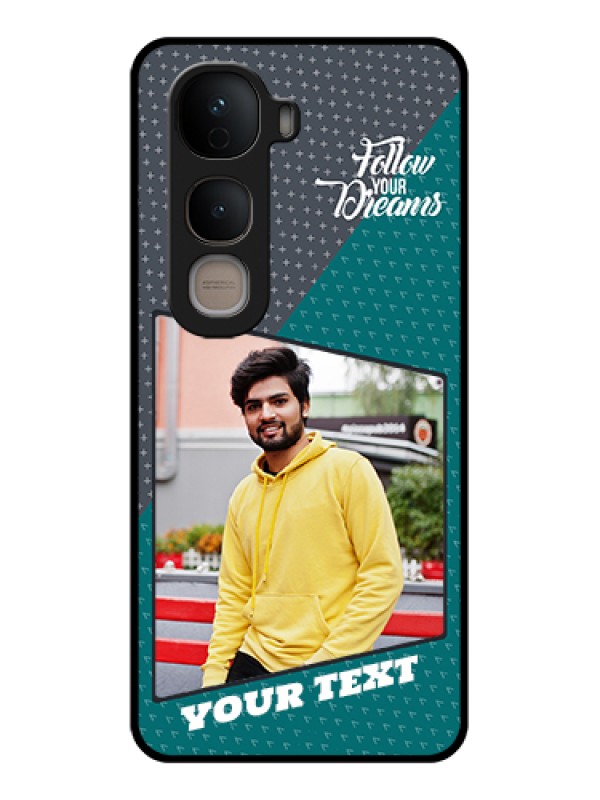 Custom Vivo Y400 5G Custom Glass Phone Case - Background Pattern Design With Quote