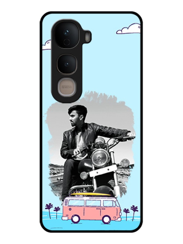 Custom Vivo Y400 5G Custom Glass Phone Case - Travel & Adventure Design