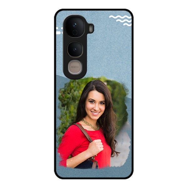 Vivo Y400 5G Custom Glass Phone Case - Grunge Line Art Design