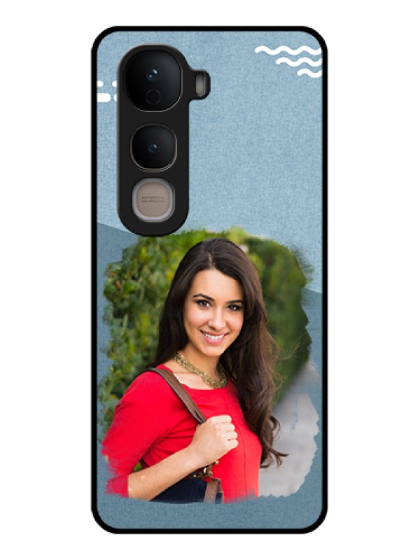 Custom Vivo Y400 5G Custom Glass Phone Case - Grunge Line Art Design