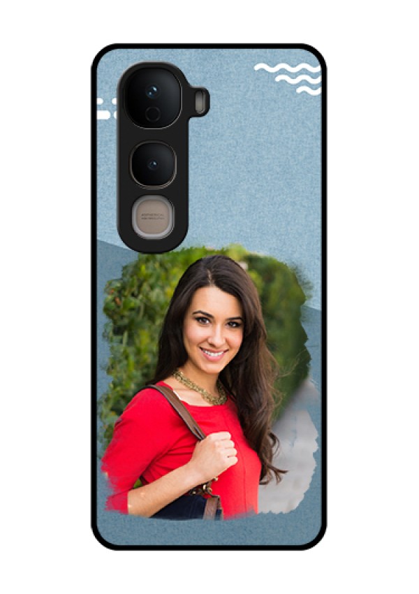 Vivo Y400 5G Custom Glass Phone Case - Grunge Line Art Design